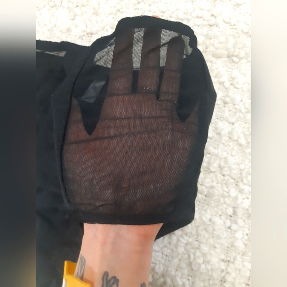 Mesh Panelled High-Waisted Swim Bottoms - Picture 3 of 6